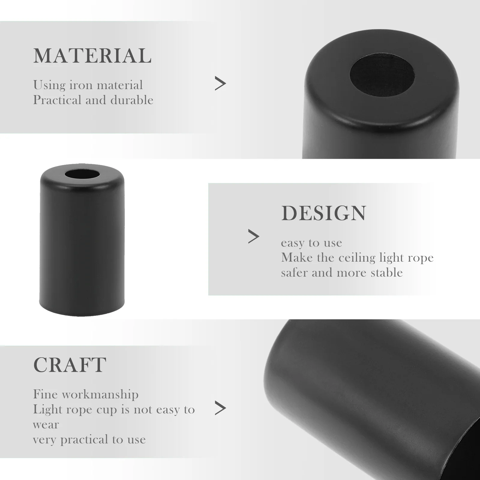 

6Pcs Ceiling Lamp Rope Holders Chandelier Accessories High Reliability Precision Production Stable Characteristics