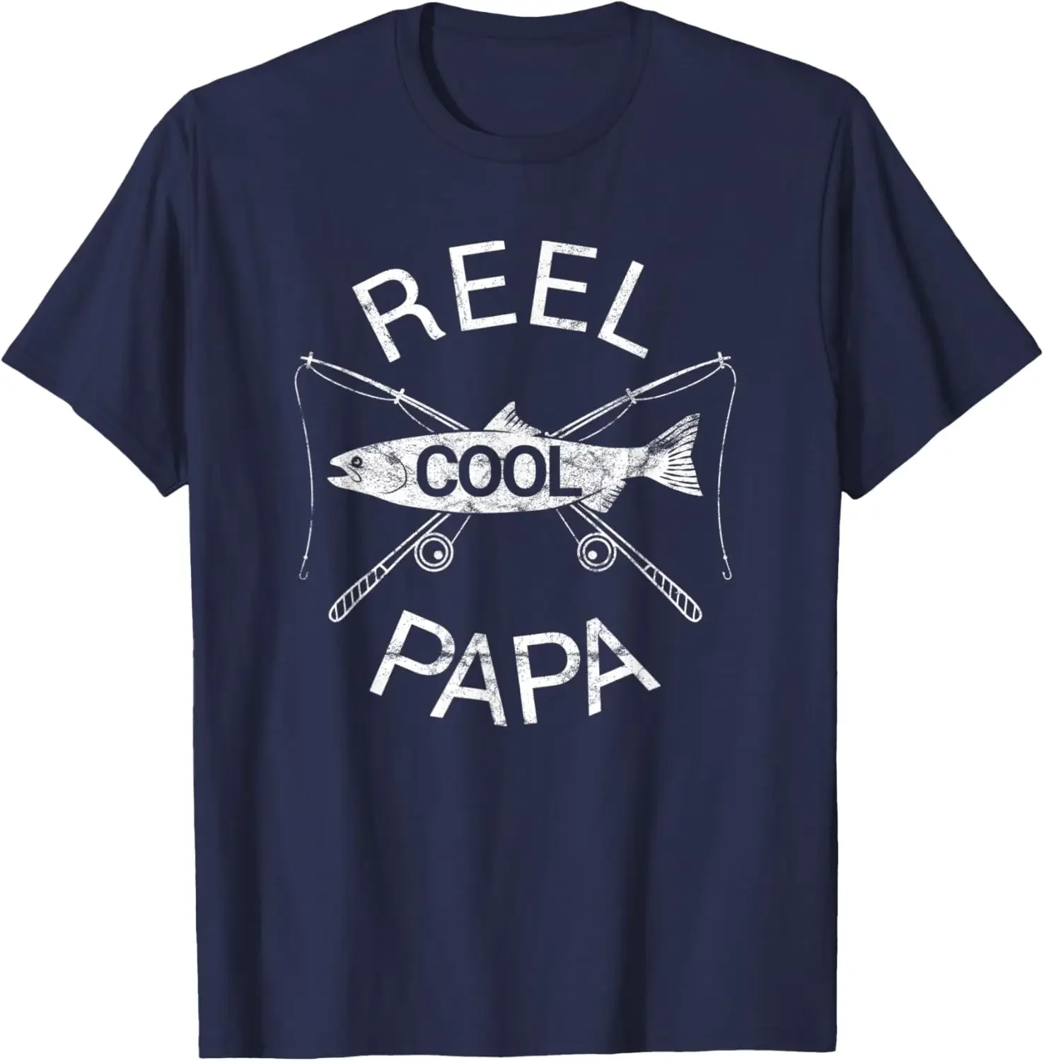 Father's Day Gifts Funny Fishing Reel Cool Papa Dad Joke T-Shirt