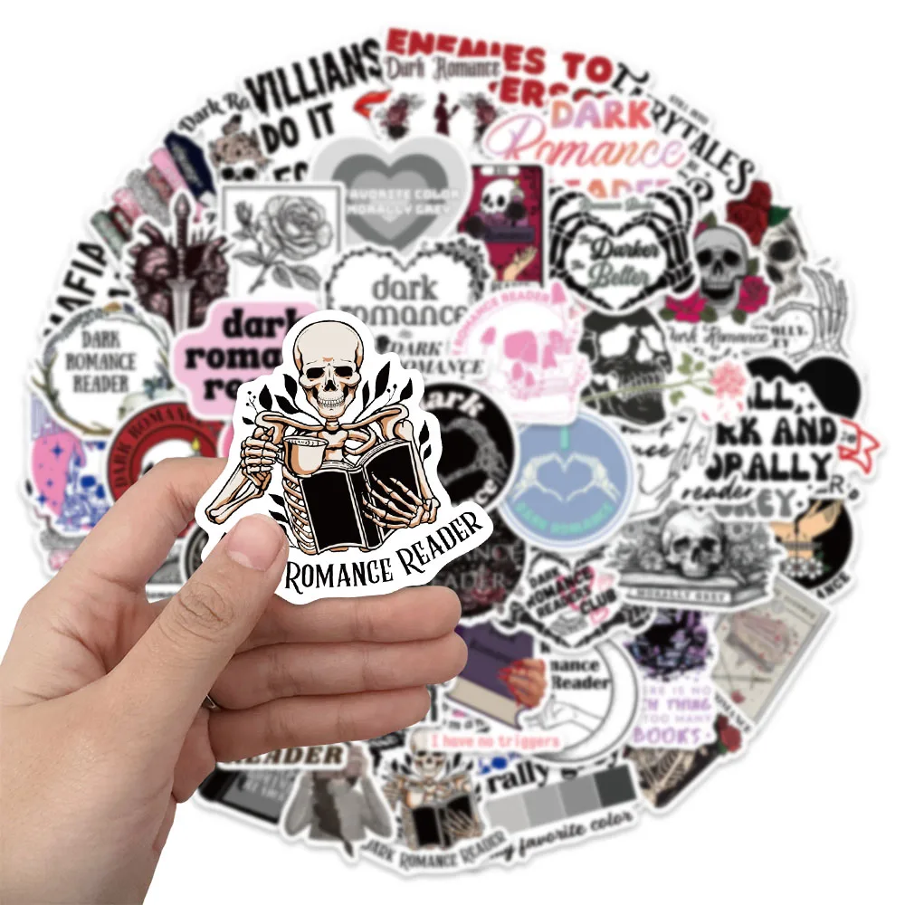 50PCS Dark Romantic Reader Stickers Graffiti Decoration Luggage Notebook Guitar Desktop Audio Skateboard Stickers