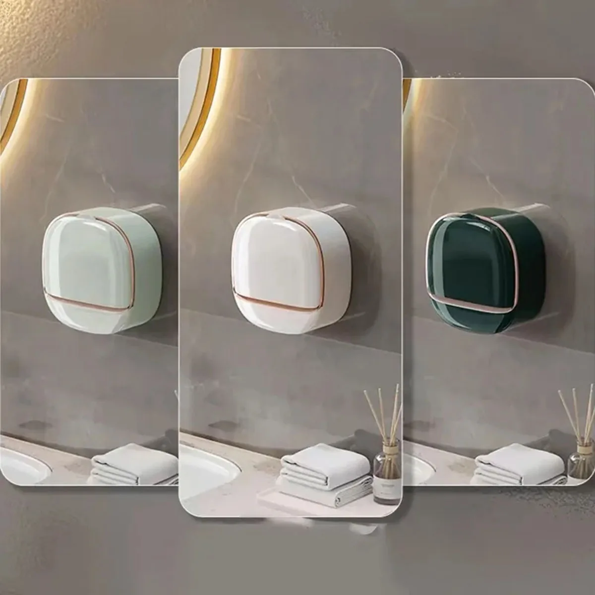 1 Piece Soap Box Free Punching Soap Box Wall-Mounted Household High-Grade Drain Water Storage Bathroom Toilet Soap Shelf