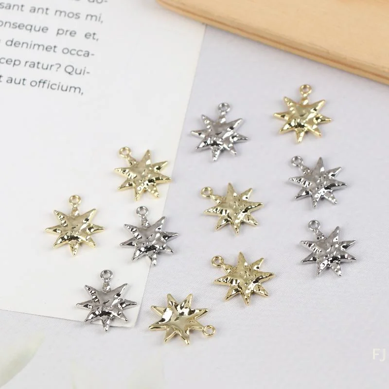 

[YU]10Pcs Simple Alloy Octagonal Star Pendant For DIY Bracelets Necklaces Jewelry Making Accessories