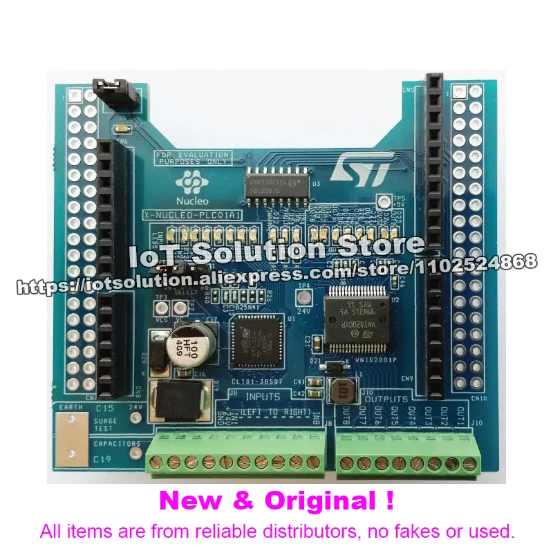 X-NUCLEO-PLC01A1 Industrial input/output expansion board based on VNI8200XP and CLT01-38SQ7 for STM32 Nucleo
