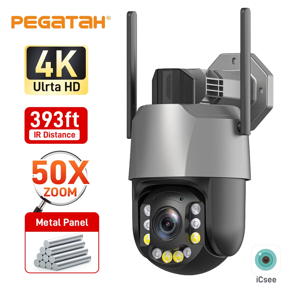 

5MP 8MP 50X Zoom PTZ Camera WiFi 4K Ultra HD 20X Outdoor Surveillance 120m Ultra Long IR Vision ONVIF Security Camera