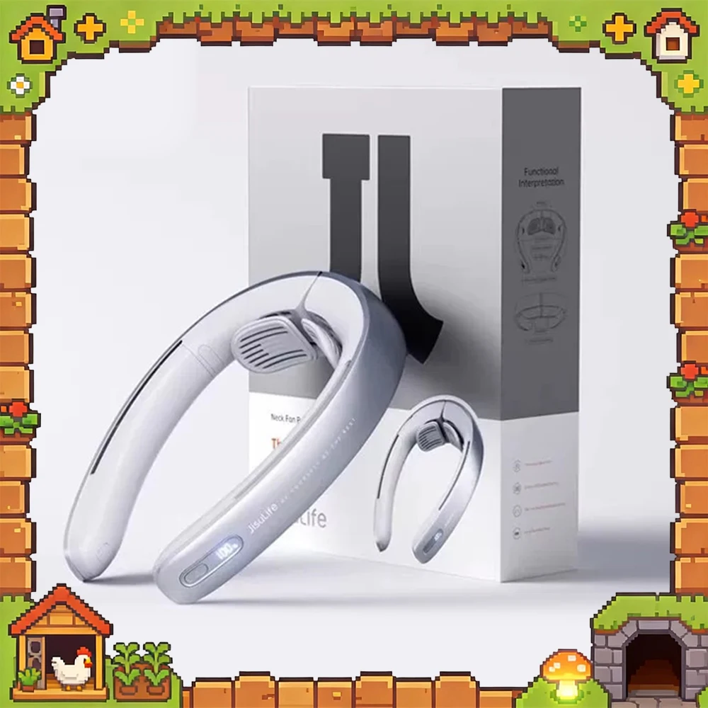 JisuLife Neck Fan Pro1 Hanging Neck Fan 100 Files Wind Power Super Long Battery Life Hanging Neck Small Fan Light Weight Gifts
