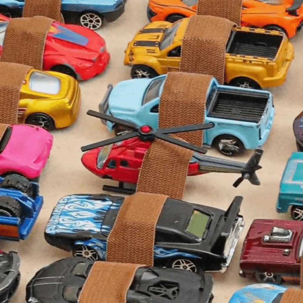 Durable Large Capacity Scale Cars Storage Bag Space Saving Felt Car Display Rack Decorative with Display Pockets Car Organizer