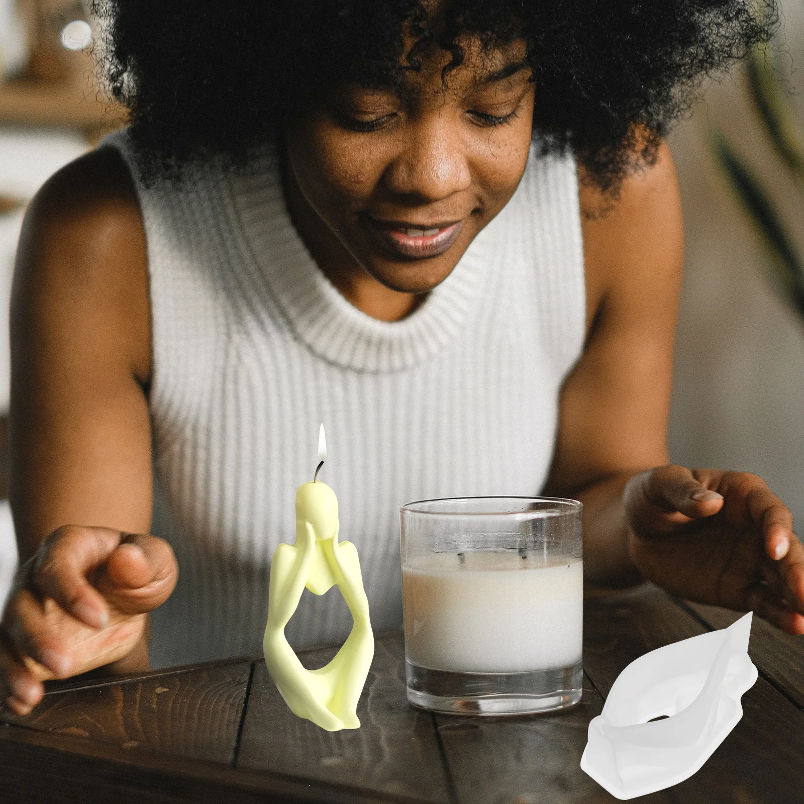 

Thinker Silicone Mold 3D Human Shape For Diy Soap Making Craft Supplies Wax Molds Plaster Handicrafts Home Decor