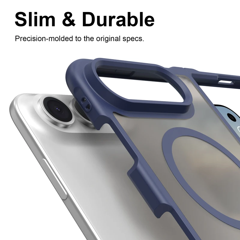 Case For iPhone Duo ELVEV Magnetic Translucent Frosted Matte Hard PC+Soft TPU Skin-Friendly Non-Slip Waterproof Cover