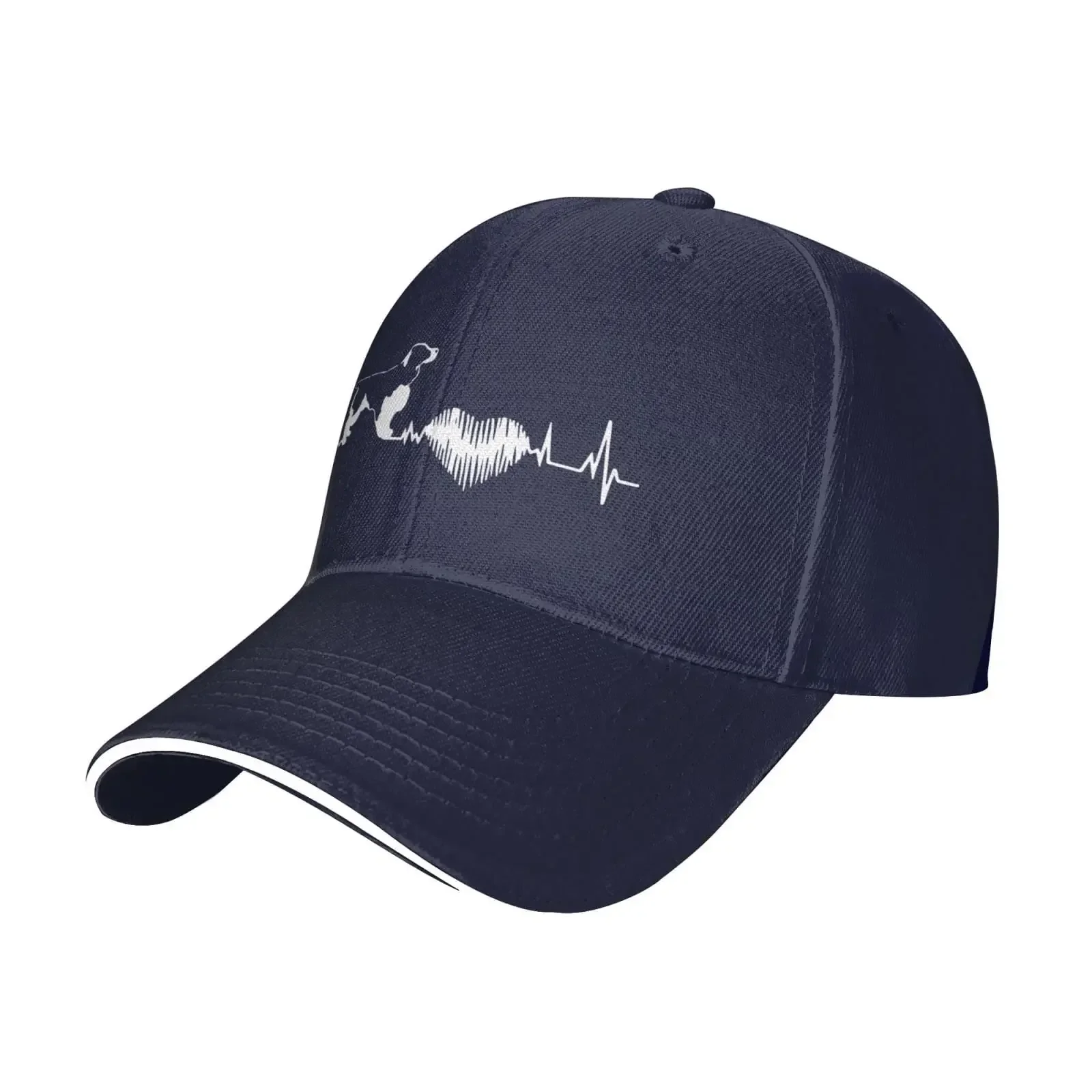 English Springer Spaniel Baseball Cap Men Women - Duck Tongue Classic Sandwich Hat Plain Navy Blue