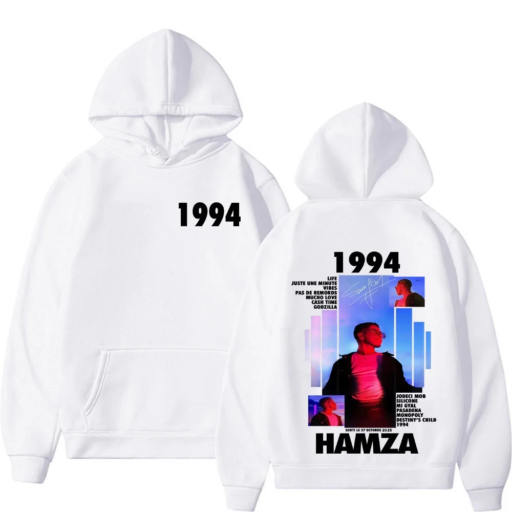 2025 خريف/شتاء مغني الراب 1994 همزا ألبوم جولة هوديي الرجال القطن موضة Harajuku البلوز للجنسين خمر البوب هوديي #2