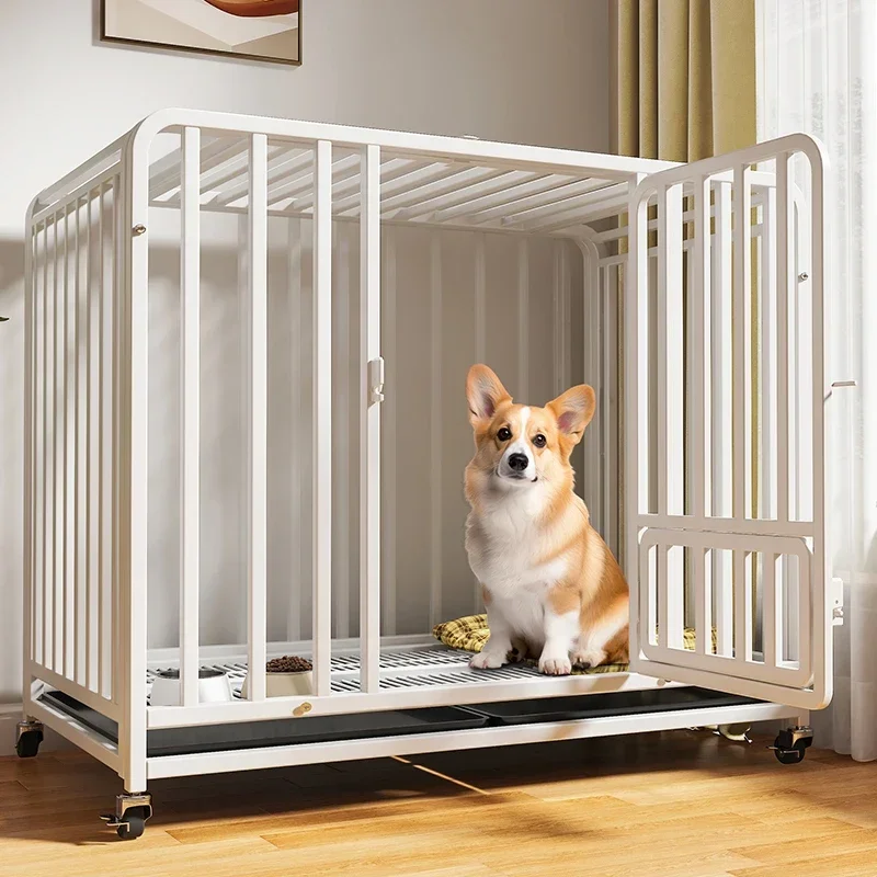 A  Dog Cage Large Medium  Indoor Small Pet  Cage with Toilet Golden Retriever Labrador  Cage