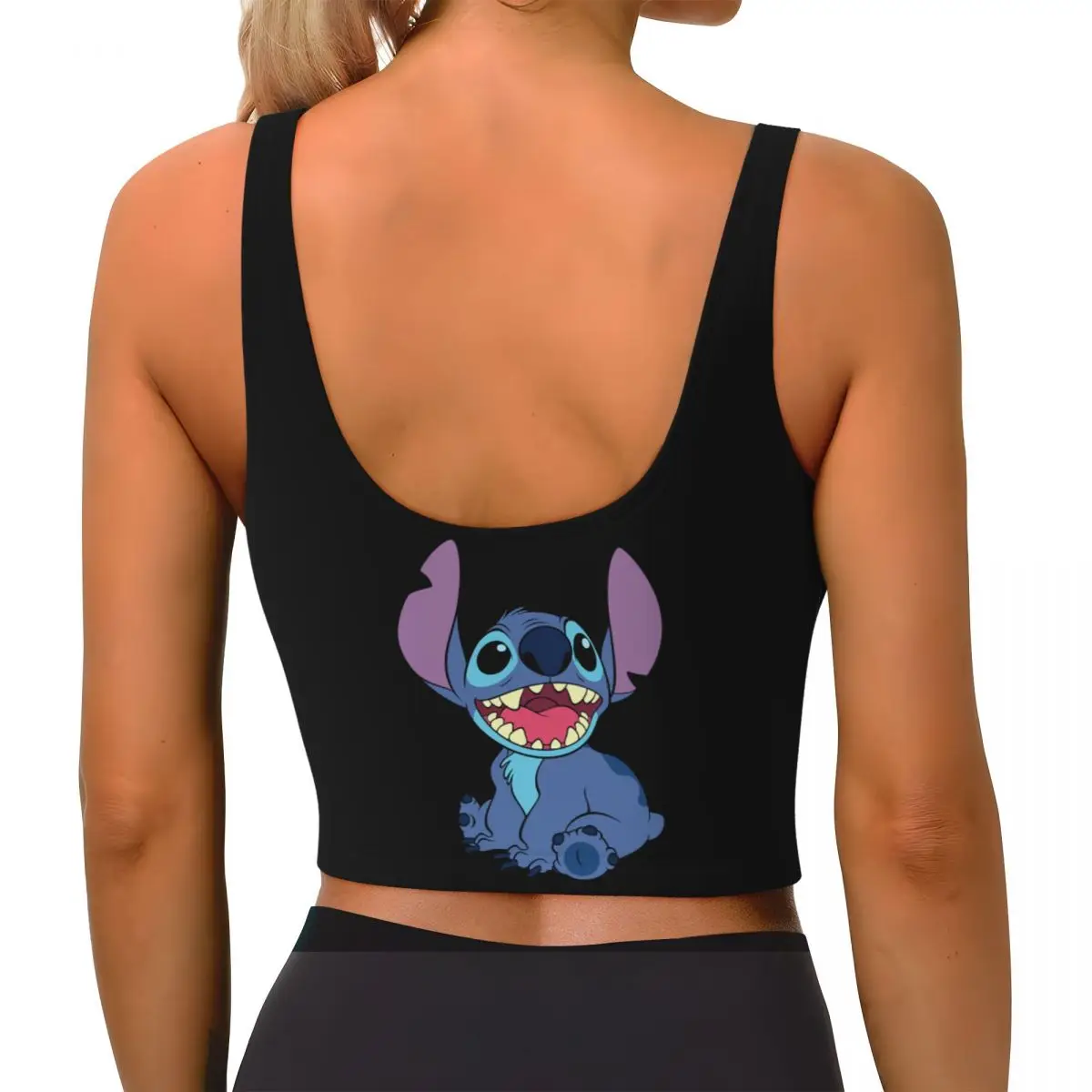 Custom Stitch Anime Sports Bra for Women High Impact Workout Yoga Crop Top