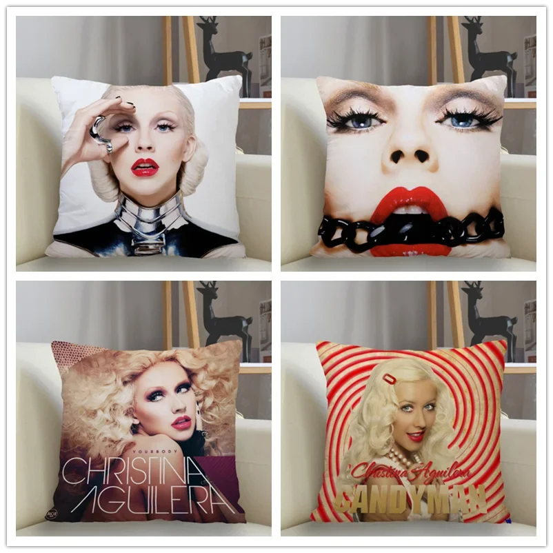 

Musife New Custom Christina Aguilera Pillowcase Sofa Decorative Cushion Cover Pillowcase Home Decor Drop Shipping Wholesale