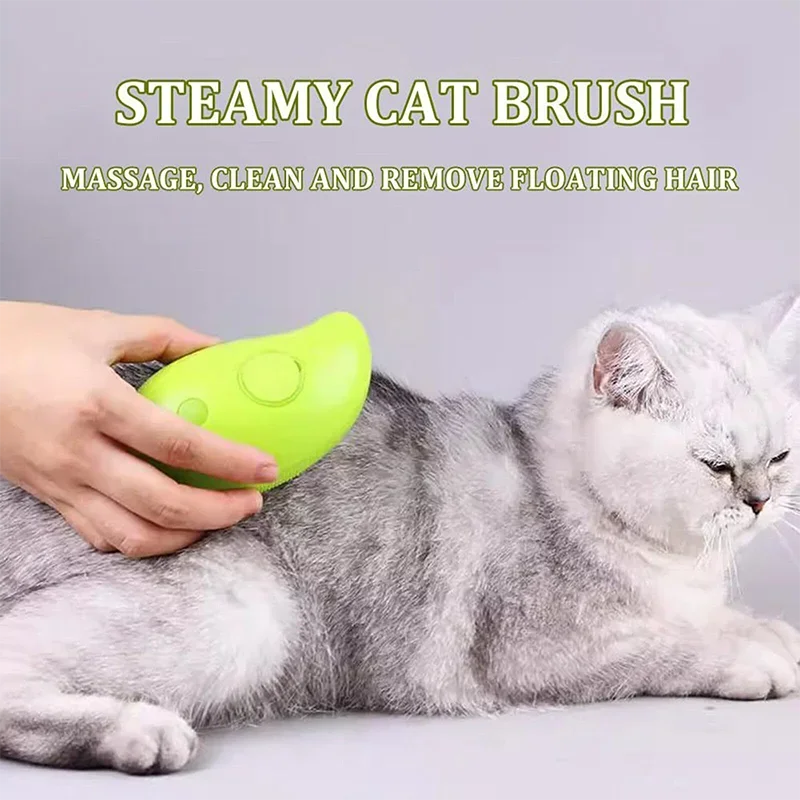 Cat Hair Removal Combs Steam Brush Steamy Dog Brush Electric Spray Cat Hair Brushes for Massage Pet Grooming Comb