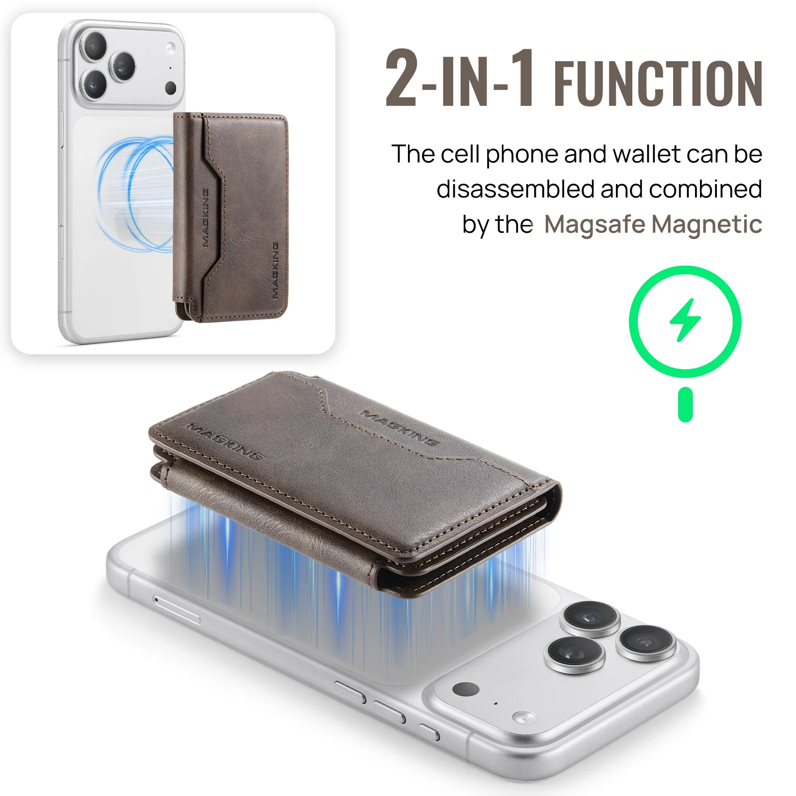 MagSafe Wallet RFID Blocking Magnetic Card Holder