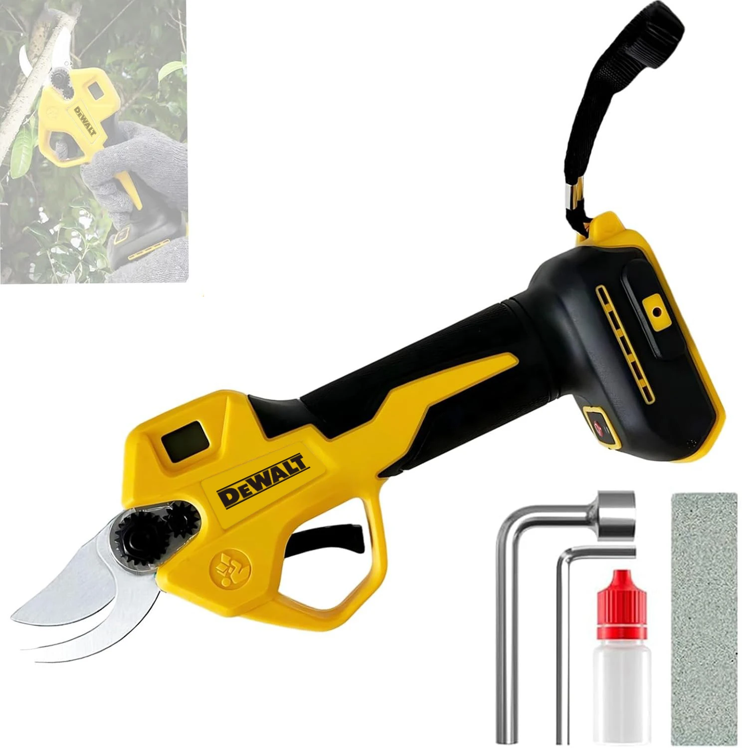 

Беспроводные электрические секаторы Dewalt 45 мм с бесщеточным двигателем для аккумулятора Dewalt 20В, для обрезки фруктовых деревьев и бонсай