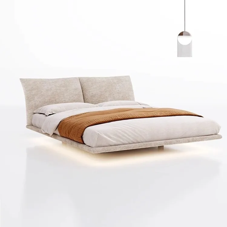 Master bedroom: wedding bed, internet-famous double bed, chenille fabric bed