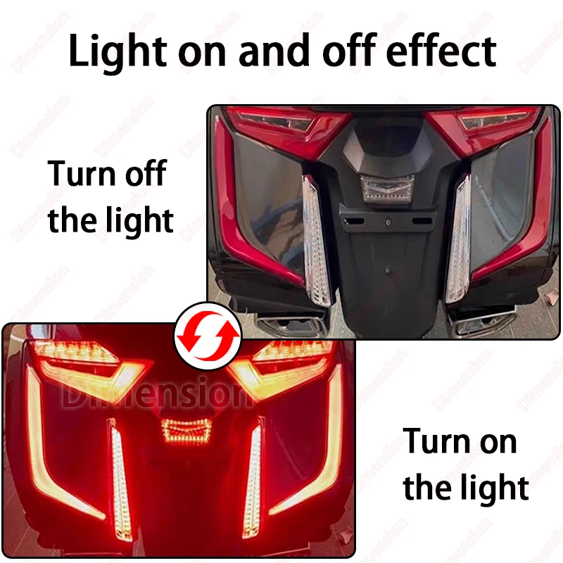 Turn Signal Gold Wing 1800 Motorcycle LED Reflctor Replacement Light Rear Saddlebag Accents Lights For Honda Goldwing GL1800 F6B