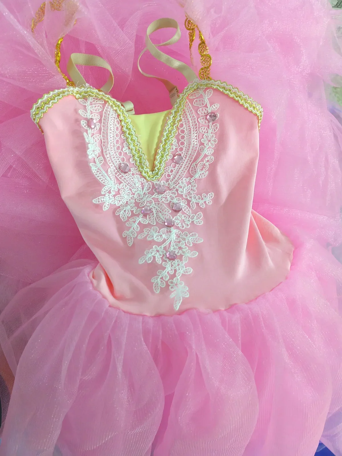 

Children's Ballet Skirt Costumes Swan Lake Belly Dance Tutu Skirt Girls Performance Long Dress