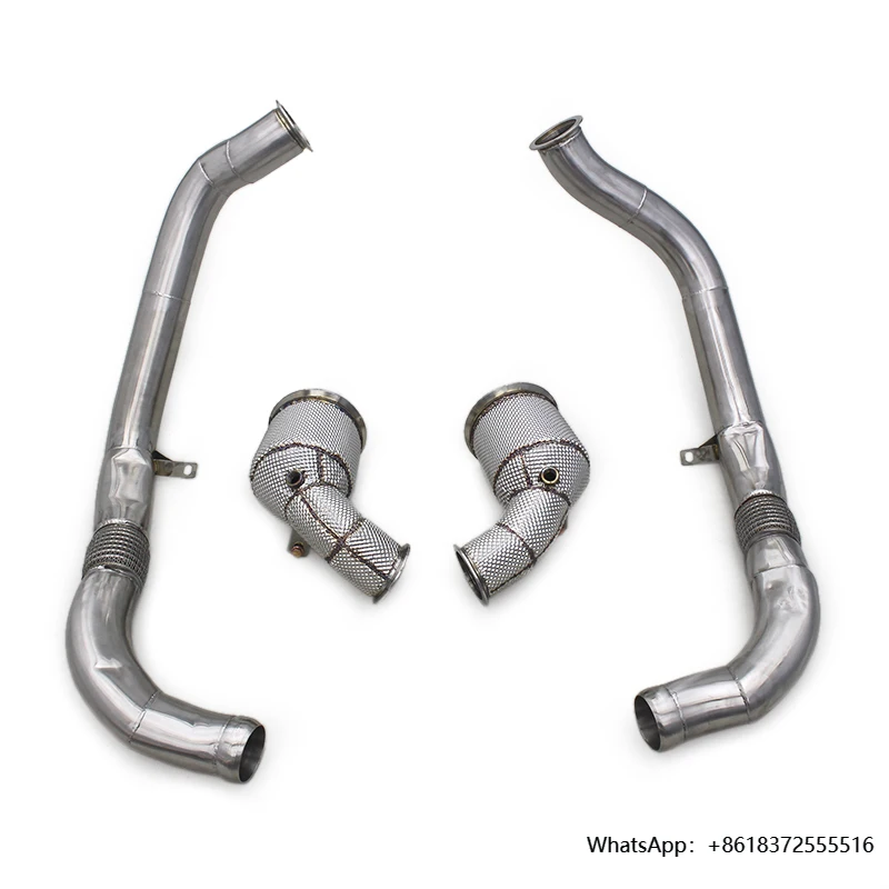 

BSK Race Sport Header Downpipe with 200cell Catalyst for Porsche Panamera 971 2.9T/4.0T 2017+ Free Flow Pipe Exhaust Muffler