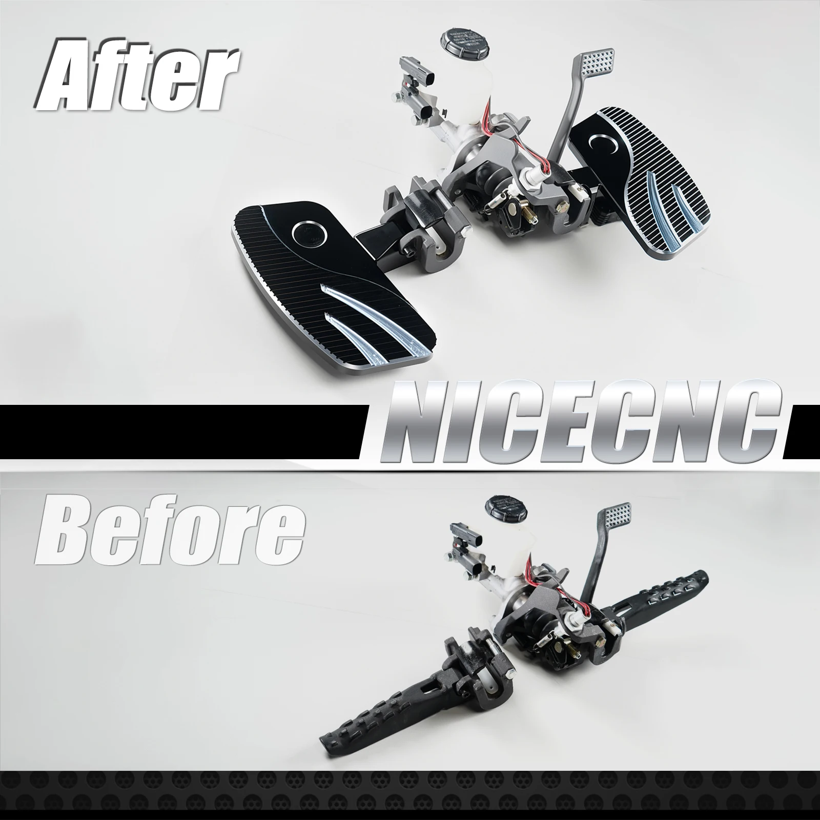 

For Can-Am Ryker 600 900 2019-2021 Ryker 600 Ace Ryker 900 Sport Ace 2022-2024 Enlarged Rider Footboards Foot pegs Footrest