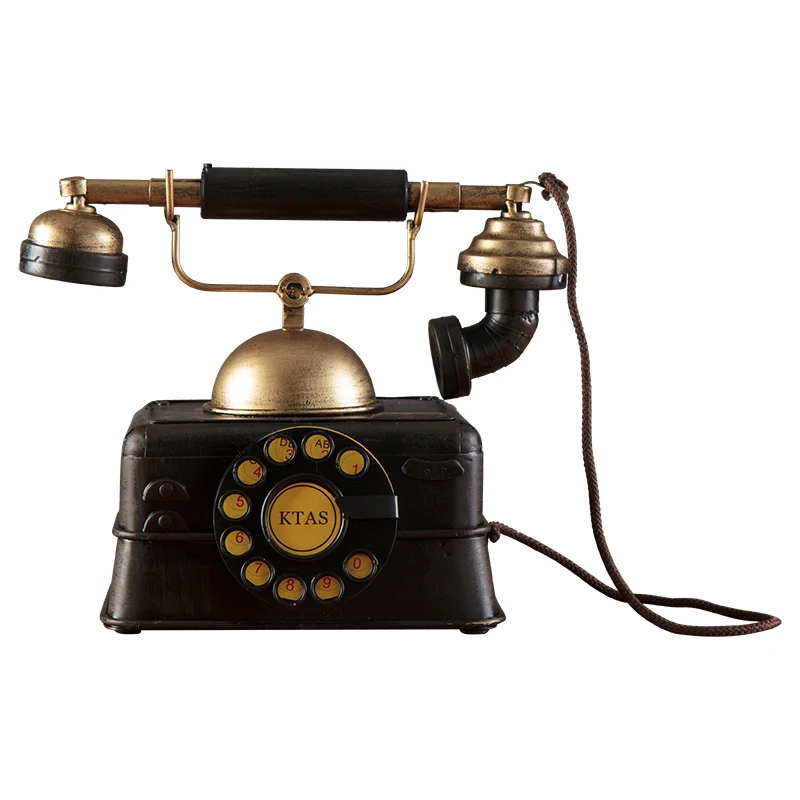 

Ретро ностальгический телефонный реквизит модель кованое железо орнамент бар кафе украшение гостиная стол украшение