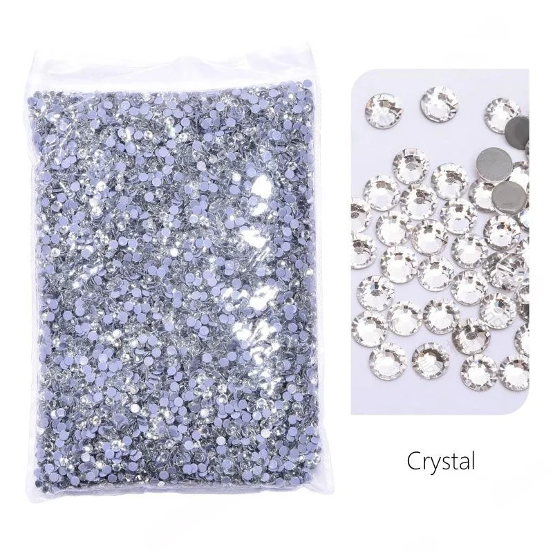 14400pcs Hotfix Glass Rhinestones Round DIY Crafts Sewing Supplies Garment Decorations Crystal Stones Accessories Iron On Beads