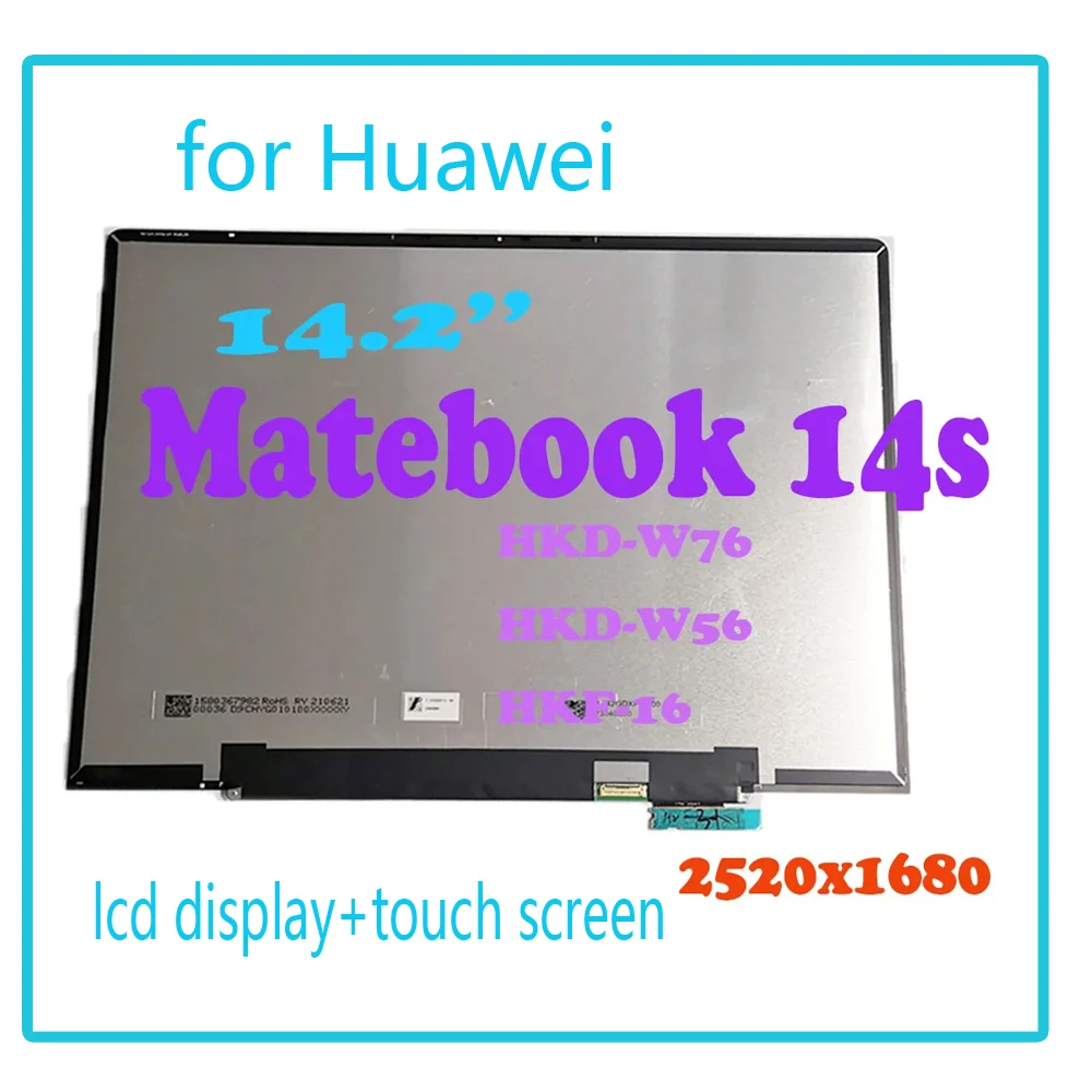 

14,2 дюймовый IPS ЖК-дисплей для Huawei MateBook 14s HKD-W76 HKD-W56 HKF-16 ЖК-дисплей сенсорный экран дигитайзер в сборе 2520 X1680 Замена