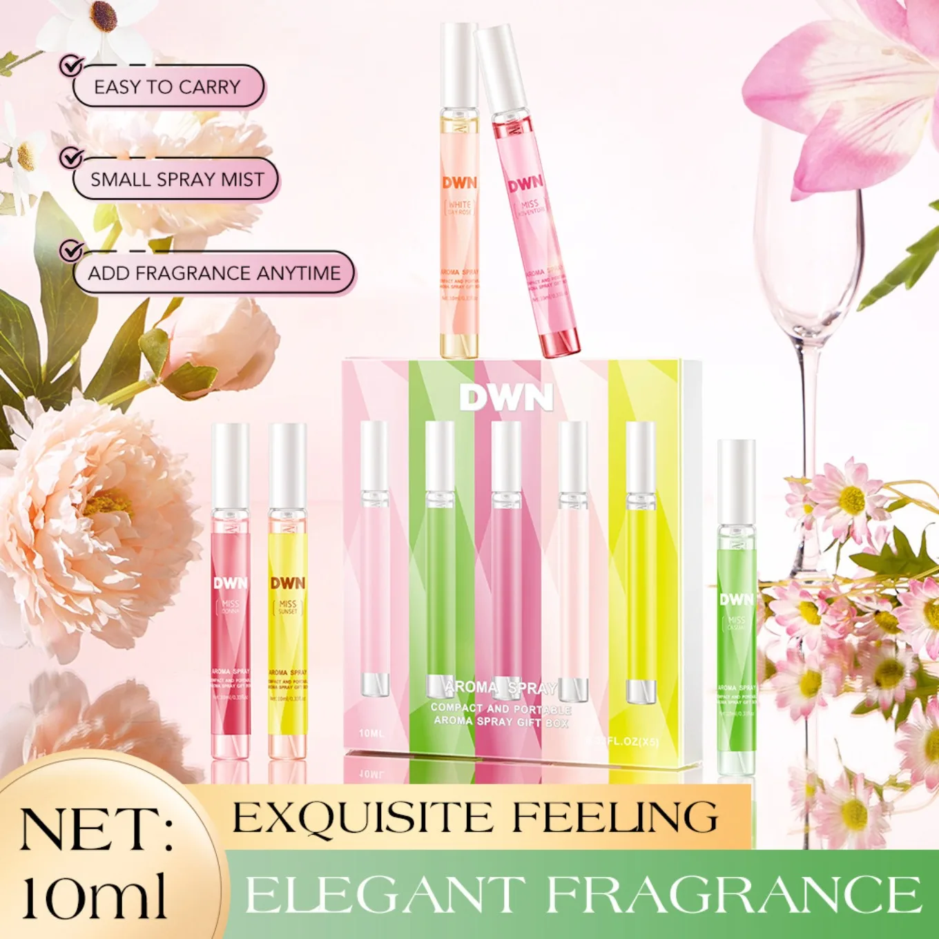 Set de Muestras de Fragancias sin Alcohol de 10 ml: Mismo Aroma que las Marcas de Diseñador – Fragancia Duradera para Hombres y Mujeres, Perfume Femenino