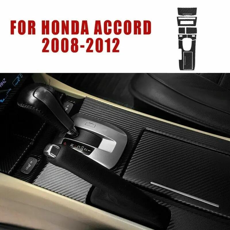 

For Honda Accord 2008-2012 Carbon Fiber Gear Shift Box Panel Cover Trim Sticker