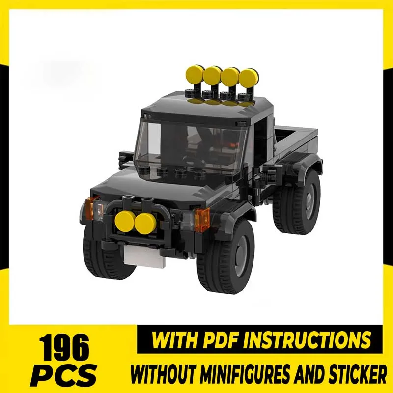 

Модель городской автомобиль Moc, строительные блоки, 4X4, пикап, технология, кирпичи, чемпион, скоростные автомобили, сборка своими руками, праздничный набор игрушек, подарки