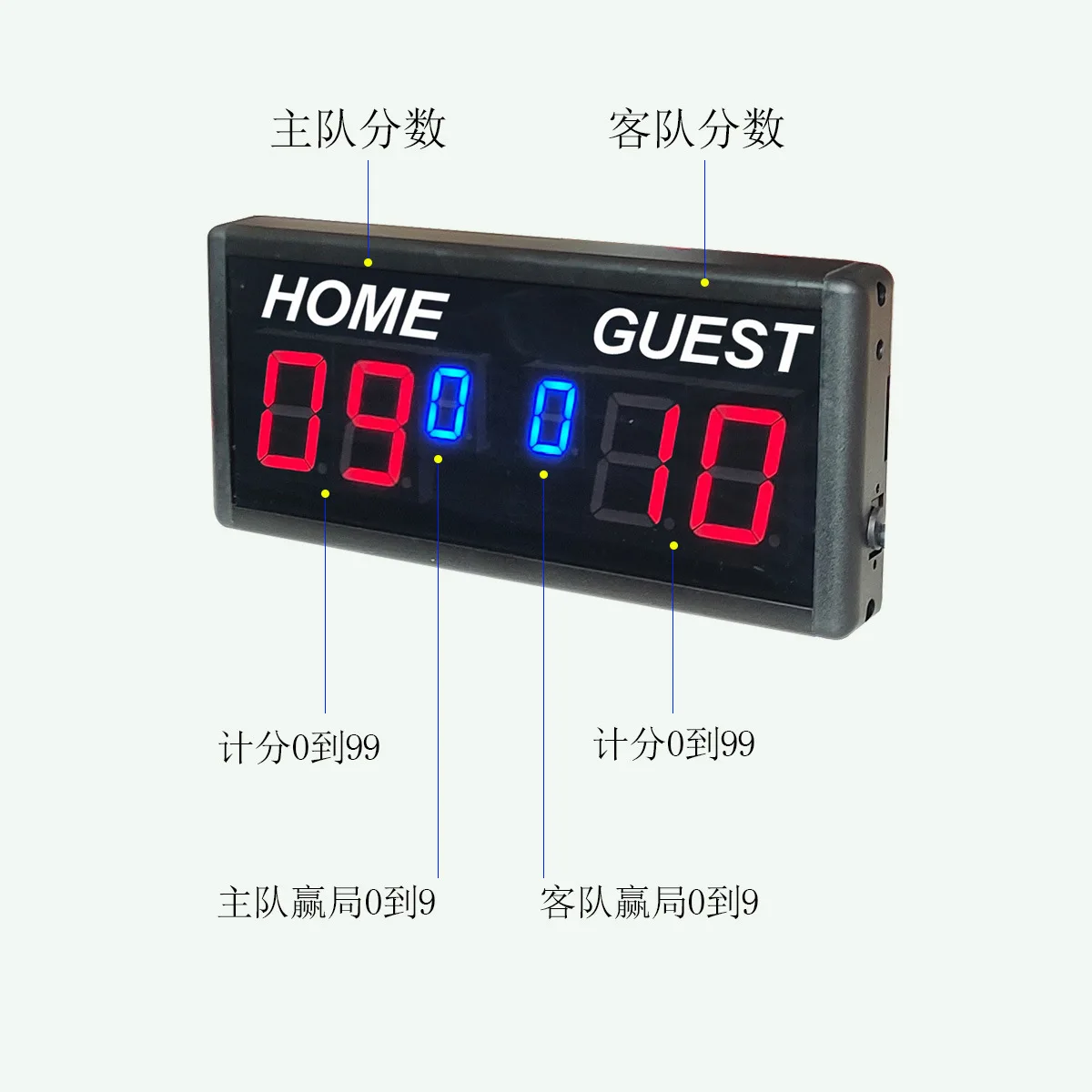 

6 electronic points card, table tennis basketball tennis score card, remote control, portable
