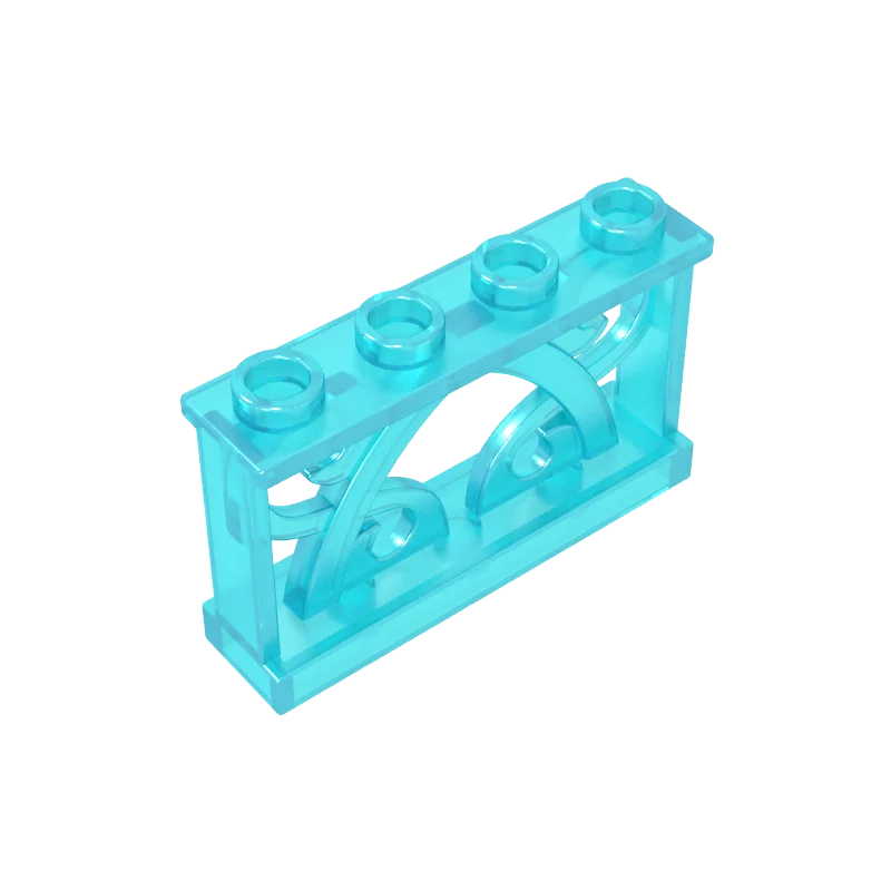 

Gobricks 10PCS 19121 Bricks Fence Ornamented 1x4x2 Parts with 4 Studs Compatible MOC Building Block Adult Kids Educational DIY