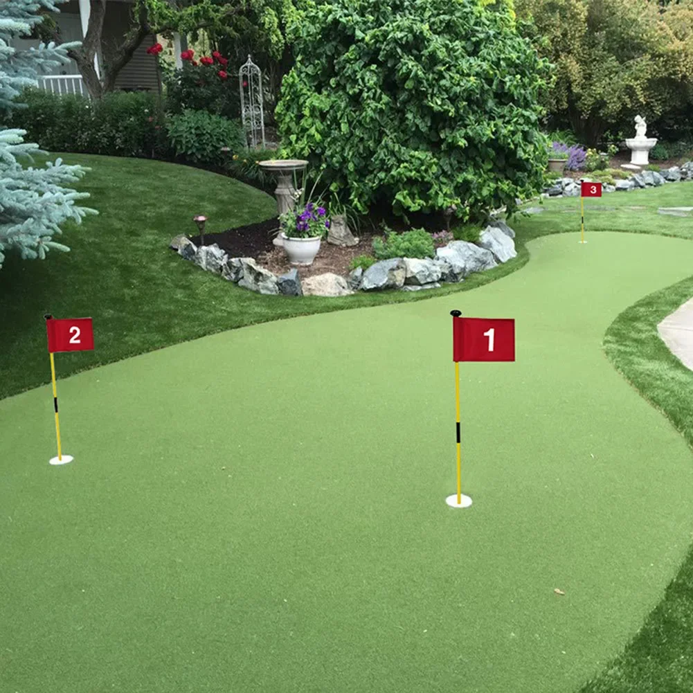 

4 Pcs Golf Flag Portable Golf Target Flag For Golf Practice Yard Backyard Garden Waterproof Golf Training Aids