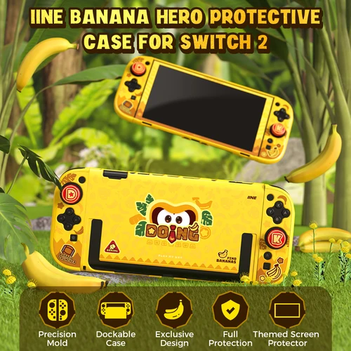 Imagen 2 del producto Juego de fundas protectoras IINE Dong para Switch 2/molde de precisión/funda acoplable/protección completa/diseño exclusivo/bolsa de almacenamiento