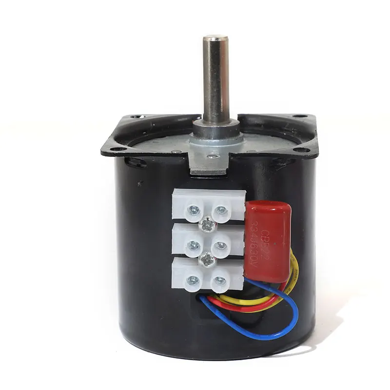 60Ktyz 14W AC Permanent Magnet Synchronous Motor 110V/220V Gear Motor Miniature High Torque Low Speed Motor Eccentric Shaft 8mm