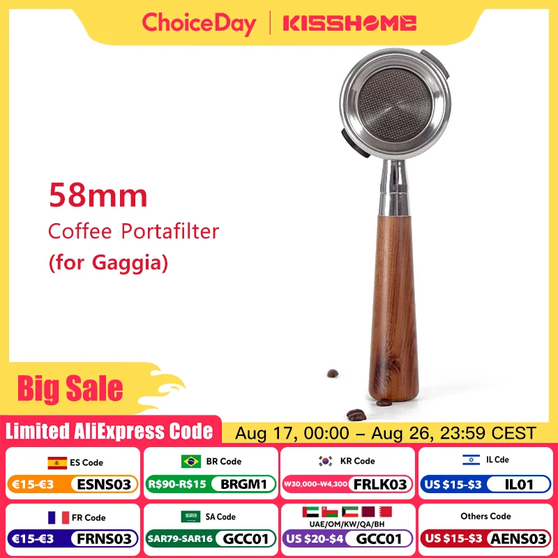 Kaffee bodenlosen Sieb träger nackt 58mm für Gaggia klassischen Ersatz Barista Espresso maschine Cafe Maschinen Zubehör