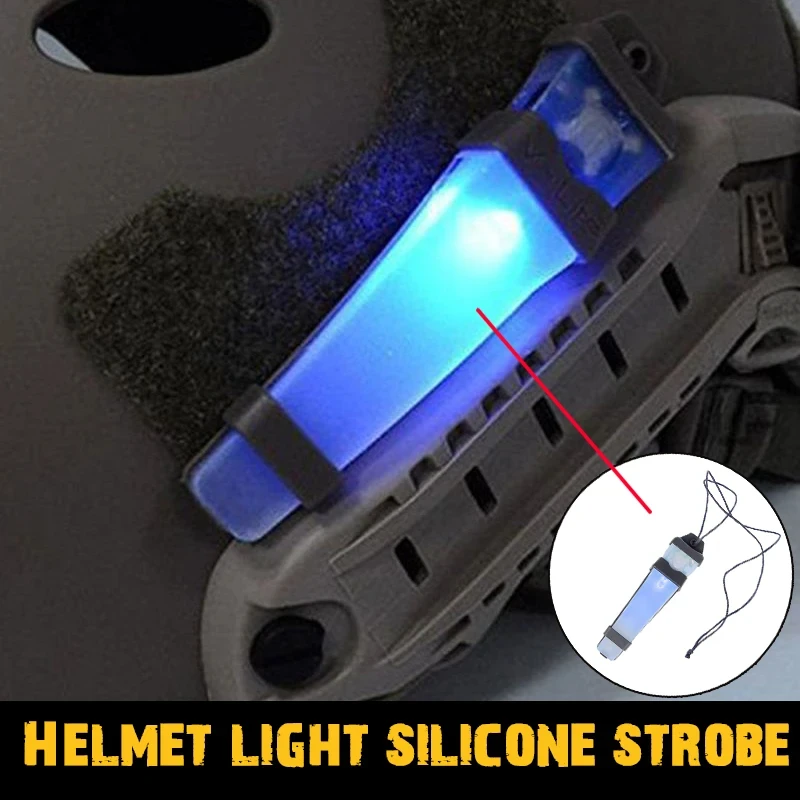 Tactical Helmet Light Silicone Strobe Light Waterproof Portable Survival Signal Cycling Night Light Camping Wilderness Survival