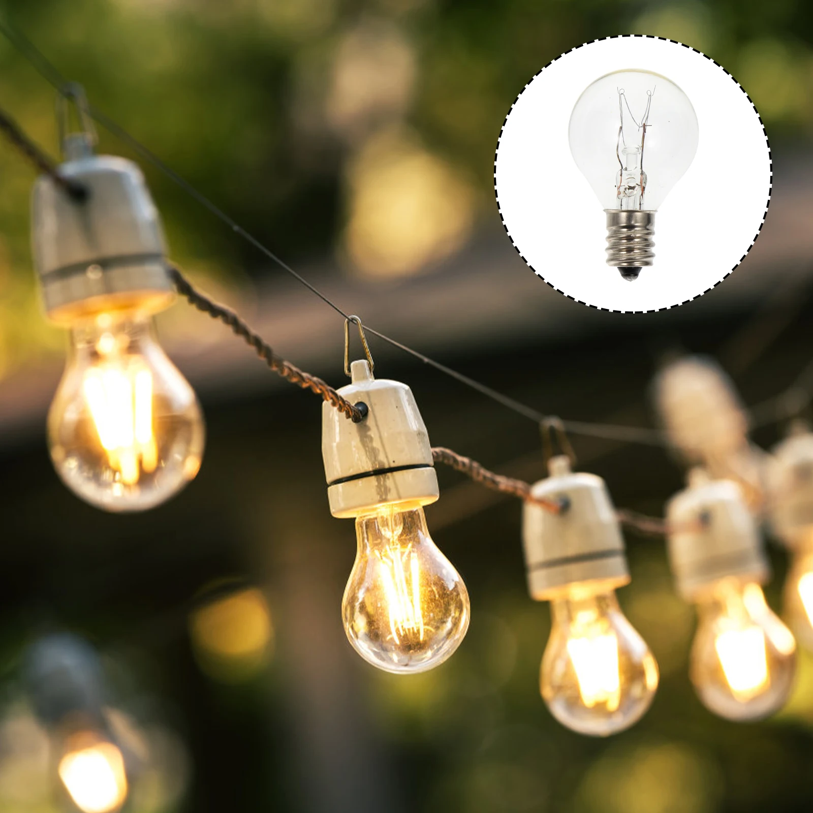 

6Pcs E12 Fragrance Wax Diffuser Bulbs Clear High Temperature Resistant Replacement Lamp Bulb for Wax Warmers String Lights Night