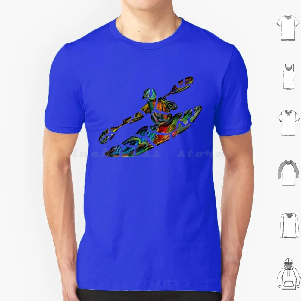 Even Flow T Shirt Big Size 100% Cotton Kayak Abstract Kayak Art Kayaking Art Kayaking Whitewater Kayaking Kayaker Kayaks