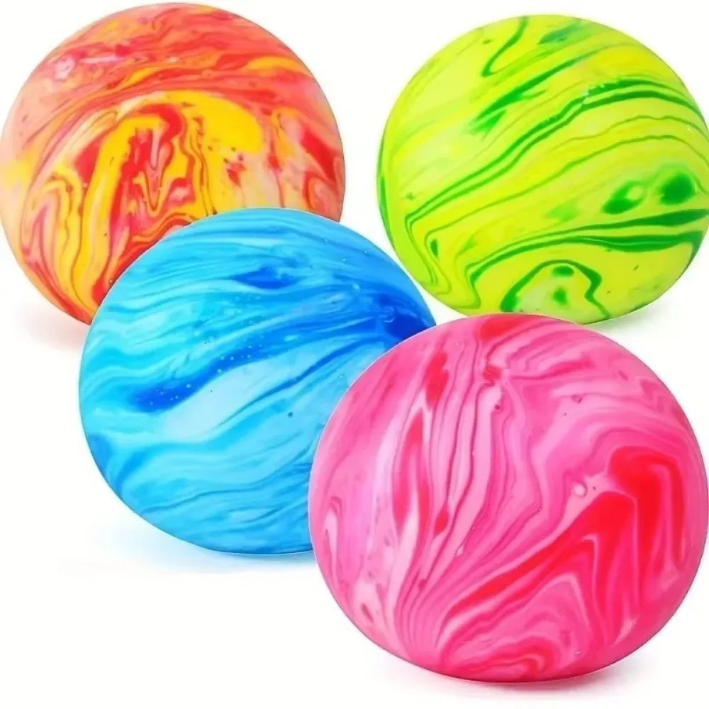 Soft Rubber Colorful Stress Balls Silicone Stress Relief Squeeze Round/Heart Shape Slow Rebound Sensory Birthday Party
