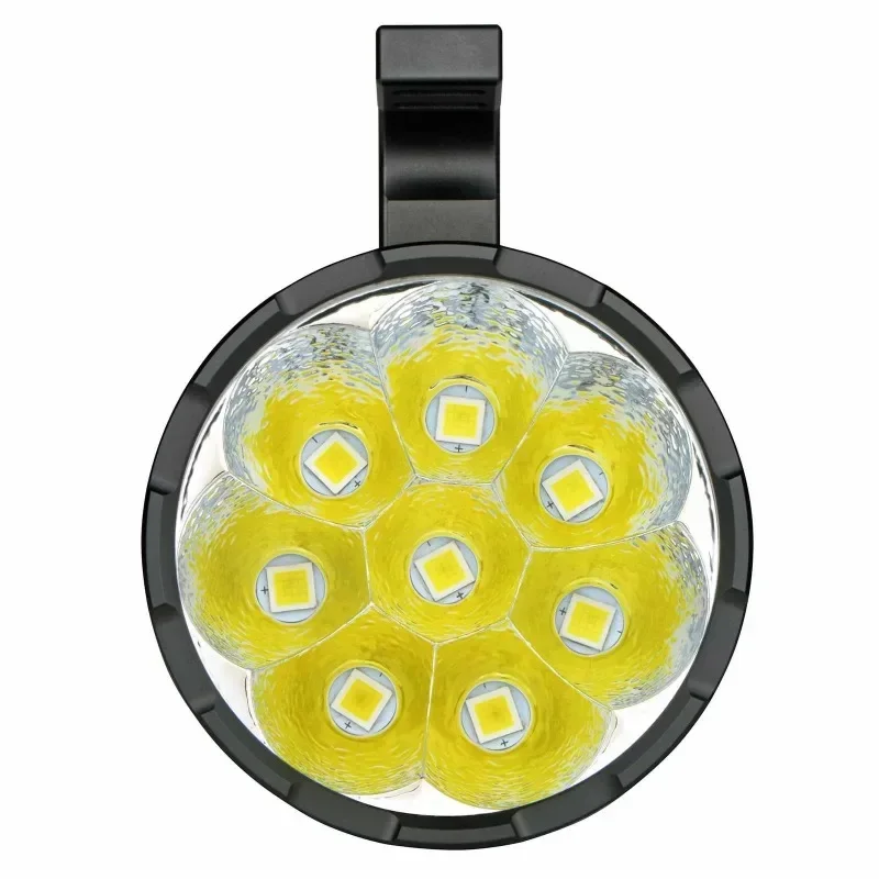 HaikeLite HK08 Светодиод высокой мощности * 8 60000LM 1340M Фонарик 600 Вт USB-C Двусторонняя быстрая перезаряжаемая батарея 21700*4 Бесступенчатое затемнение