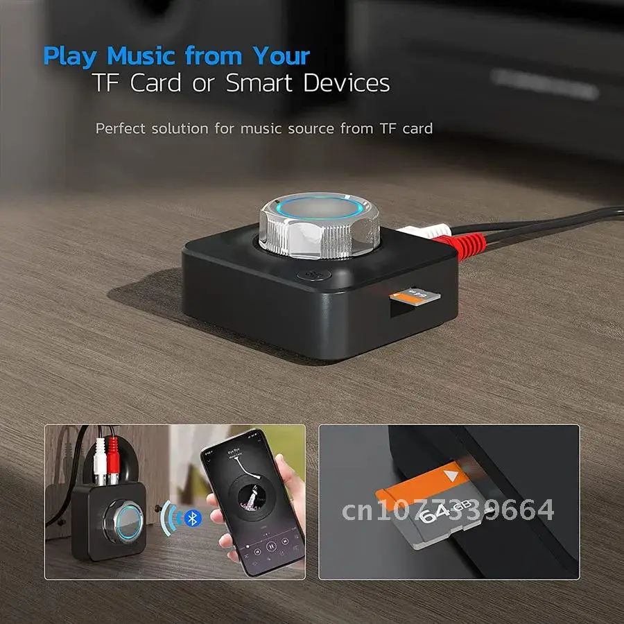 

Wireless Adapter Bluetooth 5.0 Audio Receiver 3D Stereo Music TF Card RCA 3.5mm 3.5 AUX Jack For Car kit Wired Speaker Headphone
