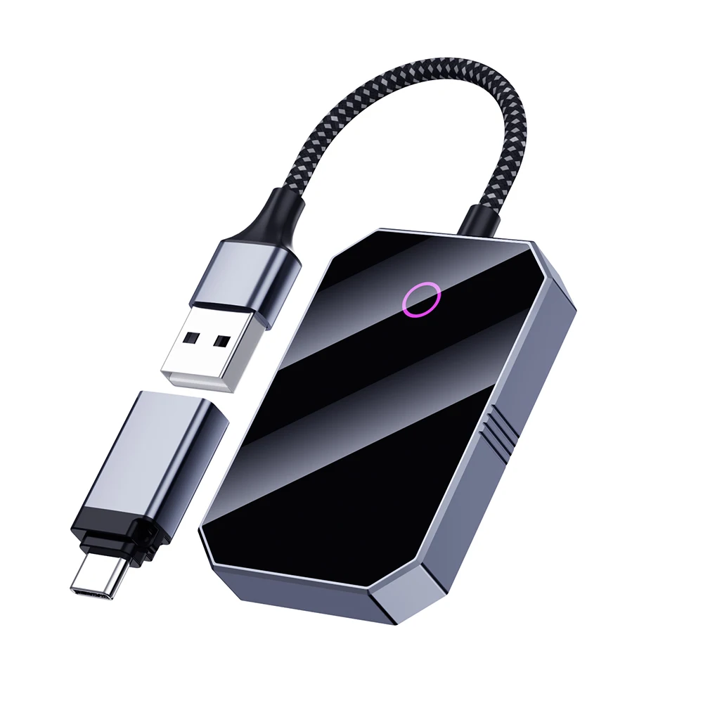 

Проводной в беспроводной адаптер Carplay Box USB 2 в 1, конвертер Carplay для телефона Android