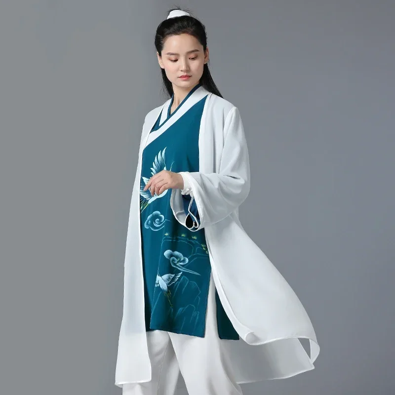 

only veil Tai Chi Clothes Women Wushu Clothes Kung Fu Competition Clothes Martial Art Uniform Wrinkle 2025