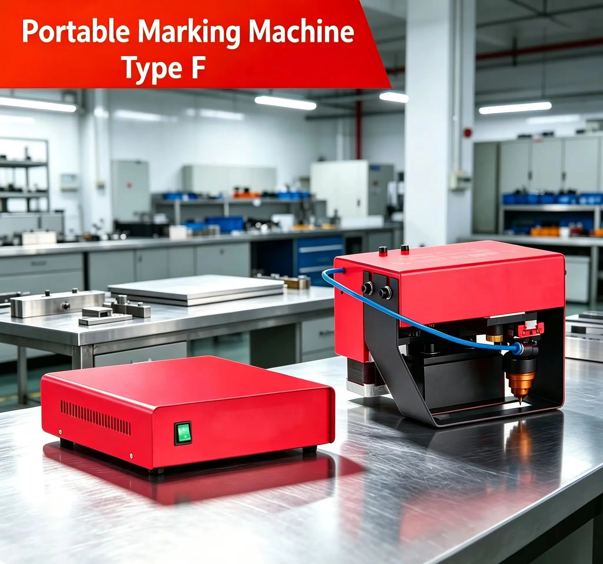 Portable Pneumatic Dot Peen Marking Machine 170x110mm Metal Engraver For VIN Code Frame Chassis