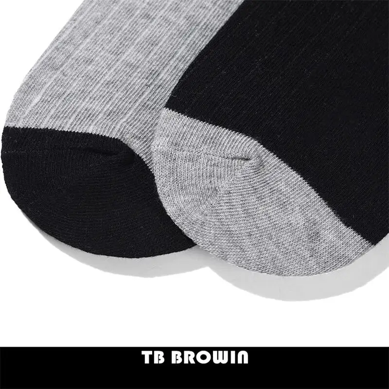 TB BROWIN THOM Men\'s Socks Korean Fashion RWB Stripes No Show Women\'s Cotton Street Fashionable Harajuku Stockings