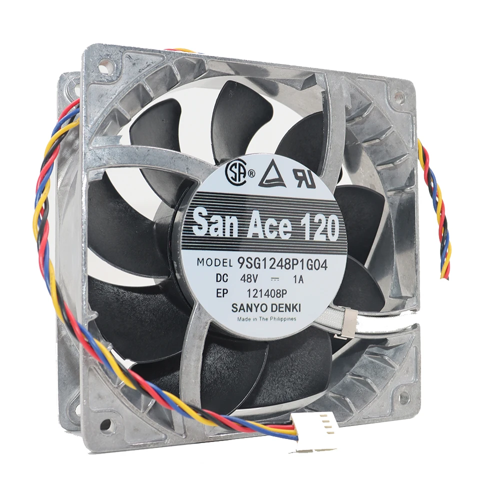 New Sanyo 9SG1248P1G04 48V 1.00A 12038 12CM aluminum frame cooling fan