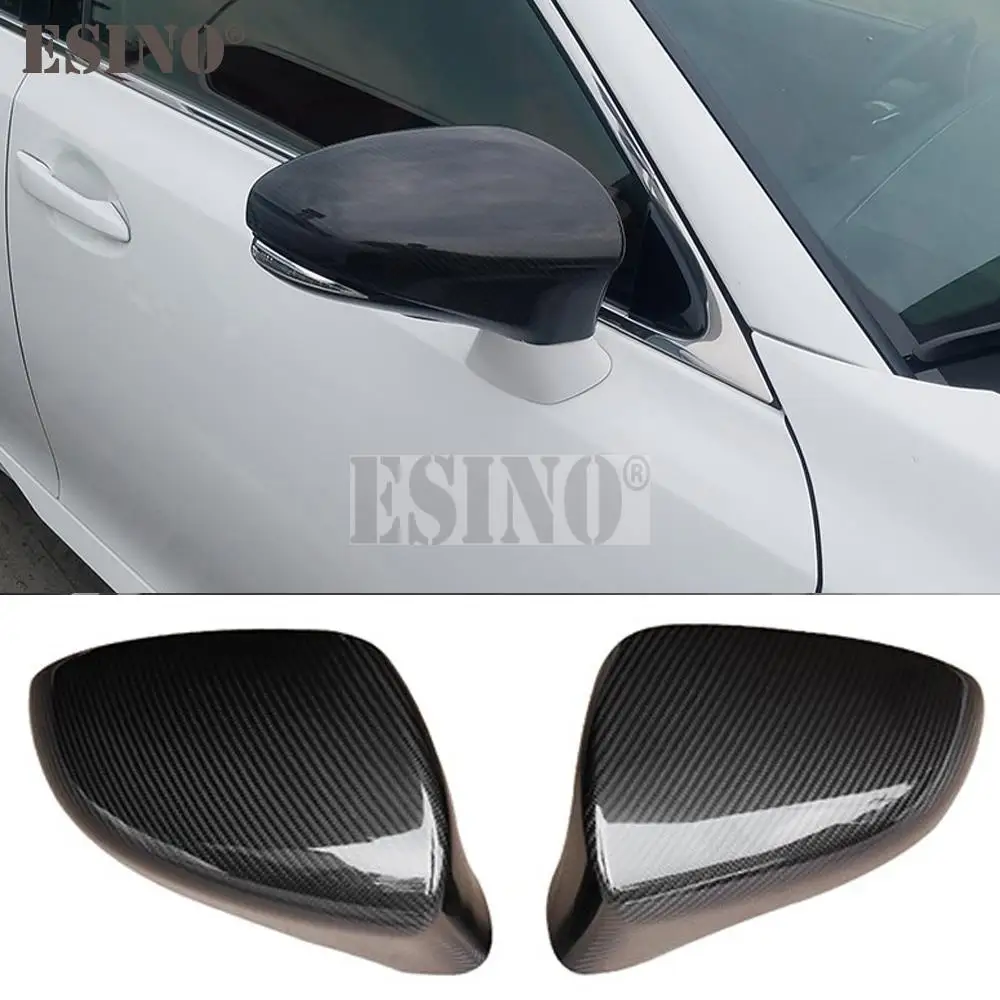 

2 x Car Styling Real Carbon Fiber Rear View Side Mirror Adhesive Covers Case Trims For Lexus CT ES IS GS RC