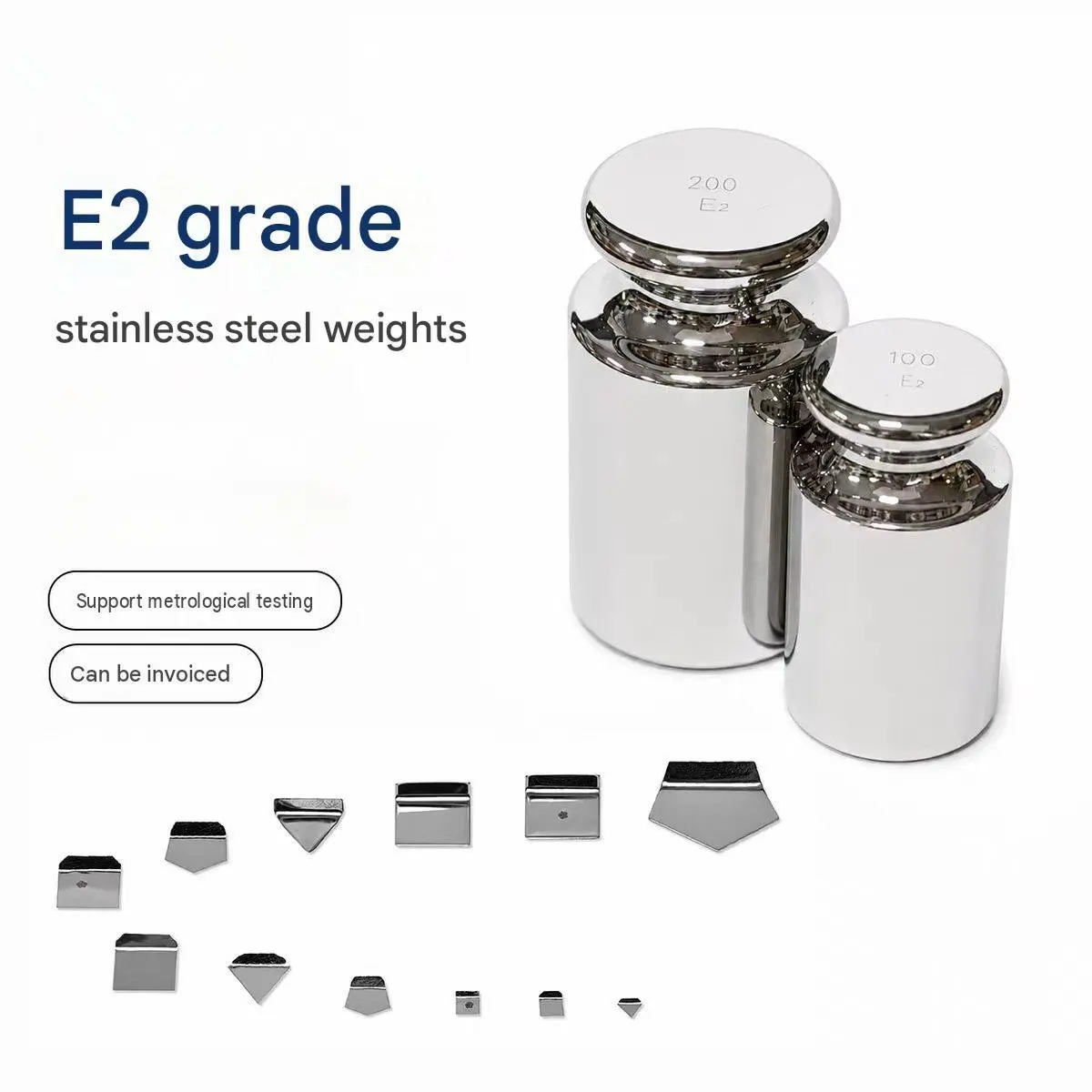 E2 Grade 304 Stainless Steel Precision Calibration Weight 1mg-1000g Test Weights Set for Electronic Balance Digital Scale