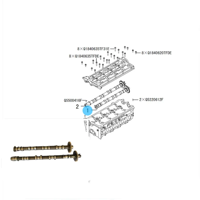 

1006100-EG01camshaft one pair FOR GREAT WALL m2 m4 c30 florid 4g15 1.5l